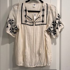 Embroidered boho top
